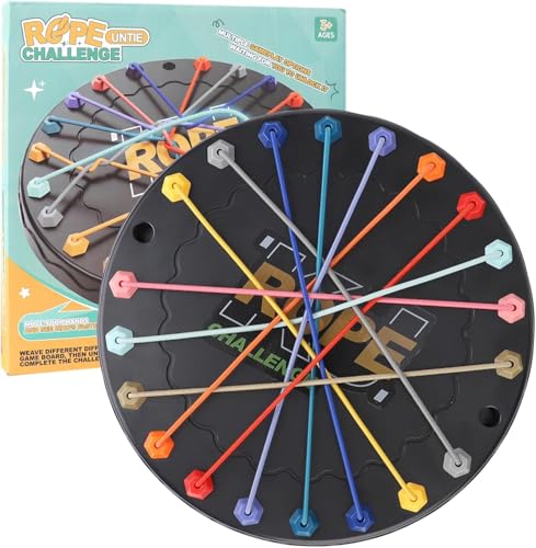 ASQzhuLIWing Entsperren Sie das Rope Challenge -Spielzeug, Rope Challenge -Puzzlespiele, interaktive Entsperren von Knoten, Bunte Brettspiel für Kinder und Erwachsene verdrehte Seilfamilie ASQzhuLIWing Entsperren Sie das Rope Challenge -Spielzeug, Rope Challenge -Puzzlespiele, interaktive Entsperren von Knoten, Bunte Brettspiel für Kinder und Erwachsene verdrehte Seilfamilie von ASQzhuLIWing