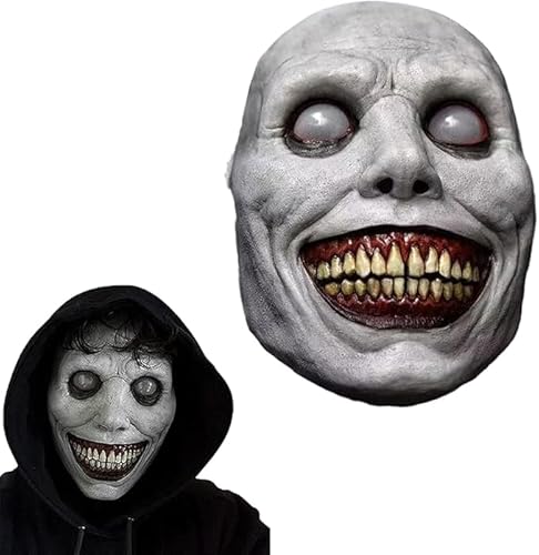 ASQzhuLIWing Graue Exorzistenmaske, lächelnde Dämonenmaske, gruselige Geistermaske, Halloweenmaske, Horrorclown, Rollenspiel, Halloween, Dämonenkarneval ASQzhuLIWing Graue Exorzistenmaske, lächelnde Dämonenmaske, gruselige Geistermaske, Halloweenmaske, Horrorclown, Rollenspiel, Halloween, Dämonenkarneval von ASQzhuLIWing