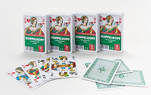 4 x Doppelkopf französisches Bild in Cellophan ohne Kunststoffetui von ASS Altenburger Spielkarten
