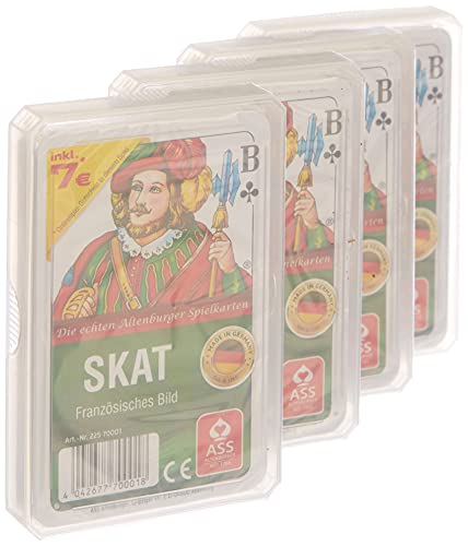 ASS Altenburger 22570001 Skat französisches Bild Spielekarten, Bunt, 59 x 91 mm, 4er Pack von ASS Altenburger