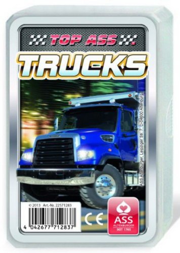 ASS 22571283 TOP ASS® Trucks, 32 Karten im Format 59 x 91 mm inkl. Spielregel, im Kunststoffetui von ASS Altenburger Spielkarten
