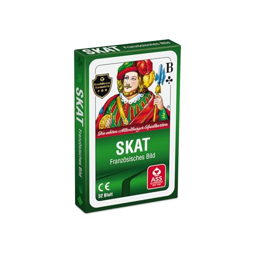 Skat-französsisches Bild in Faltschachtel (32 Spielkarten + Deckblatt) von ASS Altenburger