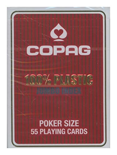 ASS Altenburger 22540037 - Plastic Poker groß, 63 x 88 mm rot von Copag