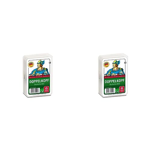 Ass 22570024 Kartenspiel Doppelkopf-Deutsches Bild 55 Karten mit Kornblume, ab 10 Jahren, Weiß, 59 x 91 mm (Packung mit 2) von ASS Altenburger Spielkarten