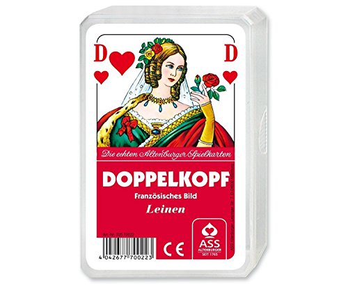 Ass Altenburger 70022 - Kartenspiel Doppelkopf mit Leinenprägung, Weiß von Ass Altenburger