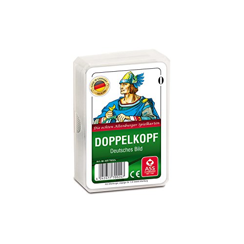 ASS 22570024 Kartenspiel Doppelkopf-Deutsches Bild 55 Karten mit Kornblume, ab 10 Jahren, Weiß, 59 x 91 mm ASS 22570024 Kartenspiel Doppelkopf-Deutsches Bild 55 Karten mit Kornblume, ab 10 Jahren, Weiß, 59 x 91 mm von ASS Spielkartenfabrik