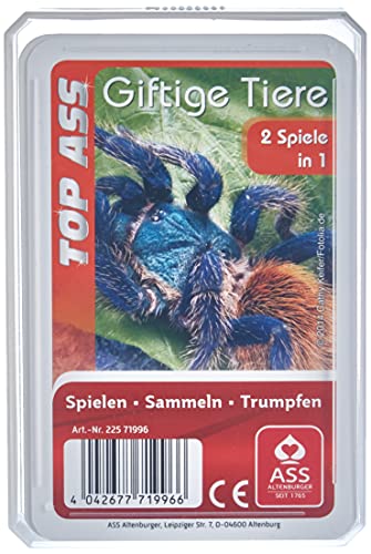 ASS Altenburger 22571996 - Top Giftige Tiere, Kartenspiel - Trumpf und Quartett von ASS Altenburger