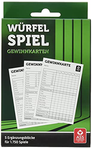 ASS 22517119 Wuerfelspiel Gewinnkarten-Bloecke, ab 8 Jahren, Yellow von Ass Altenburger