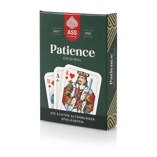 ASS Altenburger Patience Kartenspiel – 2×26 Mini-Spielkarten + 3 Joker – Kompaktes Kartenset mit Spatzen-Motiv – Für Rommé, Canasta, Bridge, Skat, Mau-Mau, Durak & Reisen von ASS Altenburger