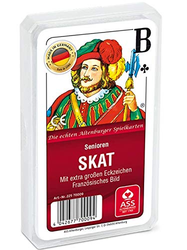 Kartenspiele, Skat, Seniorenkarte, französisches Bild der Ass Altenburger Spielkartenfabrik von ASS Altenburger