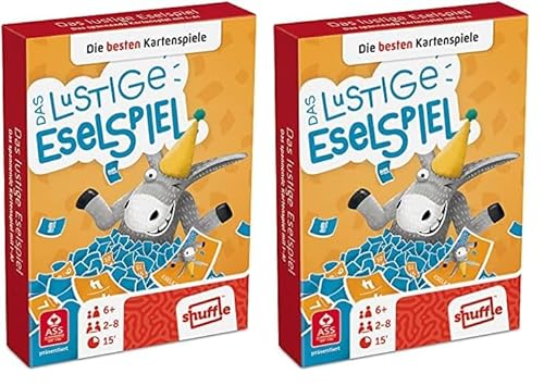 Ass Altenburger 22509586 - Das lustige Eselspiel, Familienspiel (Packung mit 2) von ASS Spielkartenfabrik