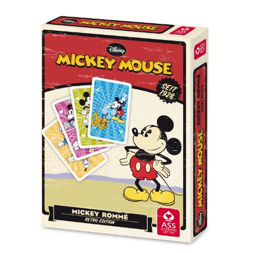 ASS 22500200 Mickey & Friends Altenburger 22500200-Disney Mickey Mouse Retro-Edition, Kartenspiel von ASS