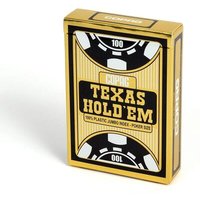 ASS 22540055 Texas Hold`Em Plastik Poker Jumbo Index schwarz/gold von ASS