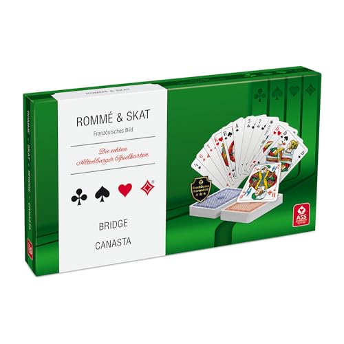 ASS Altenburger 22570188 Spielkartenkassette - französisches Bild, in umweltfreundlicher Stülpschachtel für Rommé, Skat, Bridge, Canasta von ASS