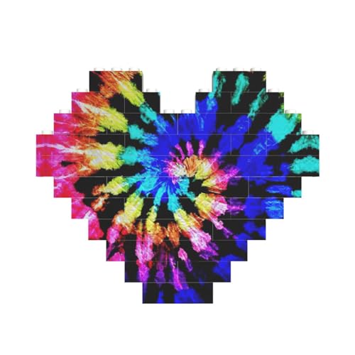 ASSORT Batikdruck-Baustein-Puzzle, herzförmig, personalisierbar, Valentinstagsgeschenke ASSORT Batikdruck-Baustein-Puzzle, herzförmig, personalisierbar, Valentinstagsgeschenke von ASSORT