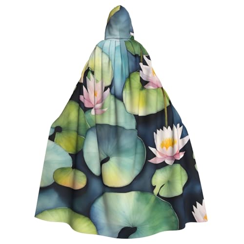 ASSORT Black Lily Pads Uni Erwachsene Umhang Kapuzenumhang Hexenmantel für Halloween, Cosplay und Vampirparty ASSORT Black Lily Pads Uni Erwachsene Umhang Kapuzenumhang Hexenmantel für Halloween, Cosplay und Vampirparty von ASSORT