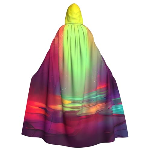 ASSORT Dream Colorful Uni-Umhang mit Kapuze, Hexenmantel für Halloween, Cosplay und Vampirparty von ASSORT