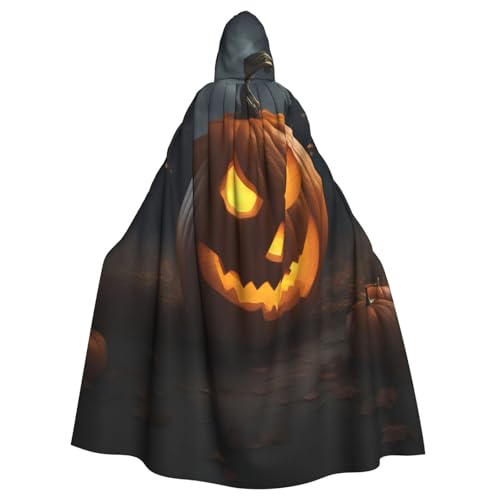 ASSORT Halloween Kürbis Uni Erwachsene Umhang Kapuzenumhang Hexe Robe für Halloween, Cosplay und Vampirparty von ASSORT