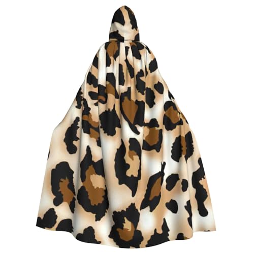 ASSORT Leopard Uni Erwachsene Umhang Kapuzenumhang Hexe Robe für Halloween, Cosplay und Vampirparty von ASSORT