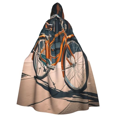 ASSORT Orange Bicycle Uni Erwachsene Umhang Kapuzenumhang Hexe Robe für Halloween, Cosplay und Vampirparty von ASSORT