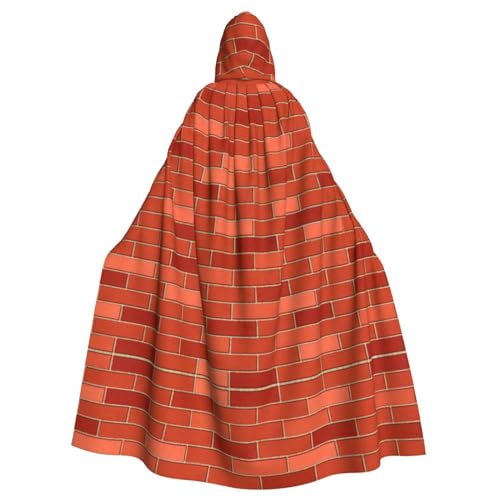 ASSORT Roter Ziegelmauer-Umhang, Uni, für Erwachsene, Umhang mit Kapuze, Hexenmantel für Halloween, Cosplay und Vampirparty ASSORT Roter Ziegelmauer-Umhang, Uni, für Erwachsene, Umhang mit Kapuze, Hexenmantel für Halloween, Cosplay und Vampirparty von ASSORT