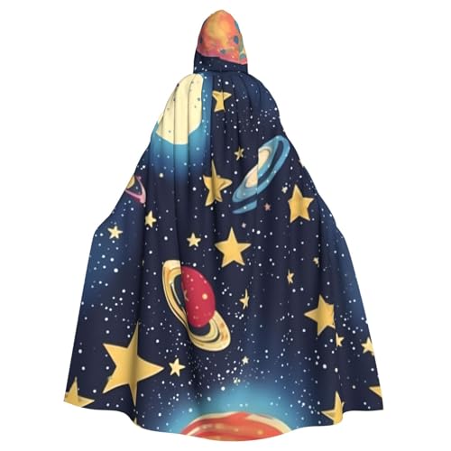 ASSORT Sternenhimmel Universum Weltraum Uni Erwachsene Umhang Kapuzenumhang Hexe Robe für Halloween, Cosplay und Vampirparty ASSORT Sternenhimmel Universum Weltraum Uni Erwachsene Umhang Kapuzenumhang Hexe Robe für Halloween, Cosplay und Vampirparty von ASSORT