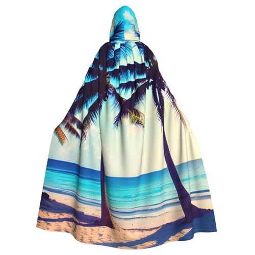 ASSORT Strandpalmen Uni Erwachsene Umhang Kapuzenumhang Hexenmantel für Halloween, Cosplay und Vampirparty ASSORT Strandpalmen Uni Erwachsene Umhang Kapuzenumhang Hexenmantel für Halloween, Cosplay und Vampirparty von ASSORT