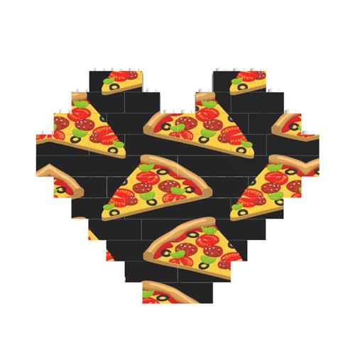 ASSORT Tasty Pizza-Druck, Baustein-Puzzle, herzförmig, personalisierbar, Valentinstagsgeschenke ASSORT Tasty Pizza-Druck, Baustein-Puzzle, herzförmig, personalisierbar, Valentinstagsgeschenke von ASSORT
