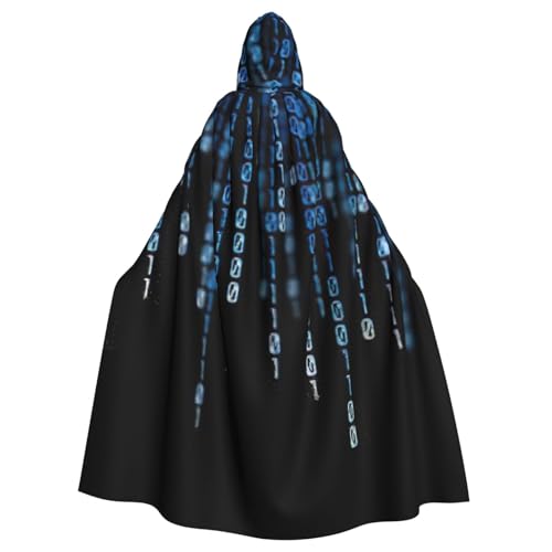 ASSORT The Blue Binary Uni-Erwachsenen-Umhang mit Kapuze, Hexenmantel für Halloween, Cosplay und Vampir-Party ASSORT The Blue Binary Uni-Erwachsenen-Umhang mit Kapuze, Hexenmantel für Halloween, Cosplay und Vampir-Party von ASSORT