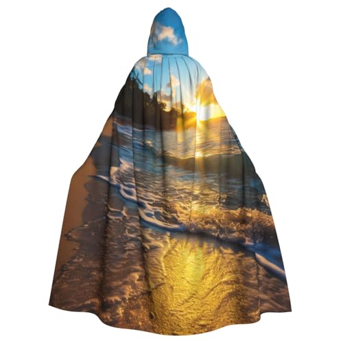 ASSORT Tropical Beach Uni Erwachsene Umhang Kapuzenumhang Hexe Robe für Halloween, Cosplay und Vampirparty von ASSORT