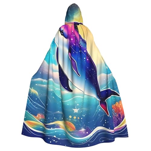 ASSORT Umhang mit Kapuze, Motiv: Sternenhimmel, Ozean, Delfin, Uni, für Erwachsene, Hexenmantel für Halloween, Cosplay und Vampir-Party ASSORT Umhang mit Kapuze, Motiv: Sternenhimmel, Ozean, Delfin, Uni, für Erwachsene, Hexenmantel für Halloween, Cosplay und Vampir-Party von ASSORT