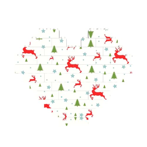 ASSORT Weihnachtlicher Urlaubs-Druck, Baustein-Puzzle, herzförmig, personalisierbar, Valentinstagsgeschenke ASSORT Weihnachtlicher Urlaubs-Druck, Baustein-Puzzle, herzförmig, personalisierbar, Valentinstagsgeschenke von ASSORT
