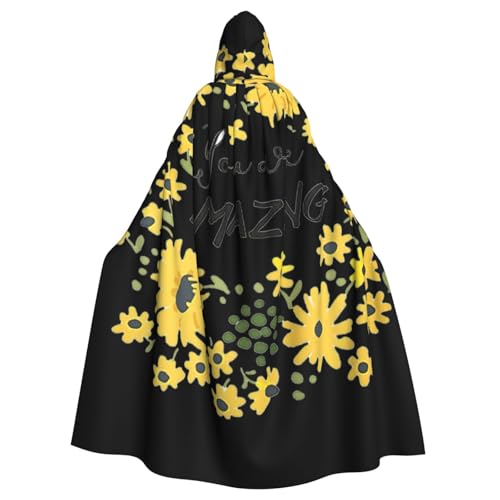 ASSORT Wild Daisy Flower Uni Erwachsene Umhang Kapuzenumhang Hexe Robe für Halloween, Cosplay und Vampirparty ASSORT Wild Daisy Flower Uni Erwachsene Umhang Kapuzenumhang Hexe Robe für Halloween, Cosplay und Vampirparty von ASSORT