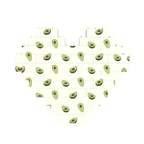 Avocado-Druck, Baustein-Puzzle, herzförmig, personalisierbar, Valentinstagsgeschenke Avocado-Druck, Baustein-Puzzle, herzförmig, personalisierbar, Valentinstagsgeschenke von ASSORT