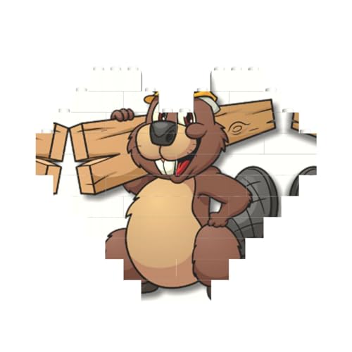 Biber-Arbeitsdruck, Baustein-Puzzle, herzförmig, personalisierbar, Valentinstagsgeschenke von ASSORT