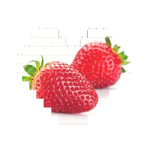 Erdbeer-Druck-Baustein-Puzzle, herzförmig, personalisierbar, Valentinstagsgeschenk Erdbeer-Druck-Baustein-Puzzle, herzförmig, personalisierbar, Valentinstagsgeschenk von ASSORT
