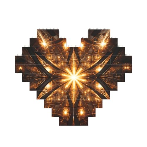 Glitzernder Musterdruck, Baustein-Puzzle, herzförmig, personalisierbar, Valentinstagsgeschenke Glitzernder Musterdruck, Baustein-Puzzle, herzförmig, personalisierbar, Valentinstagsgeschenke von ASSORT