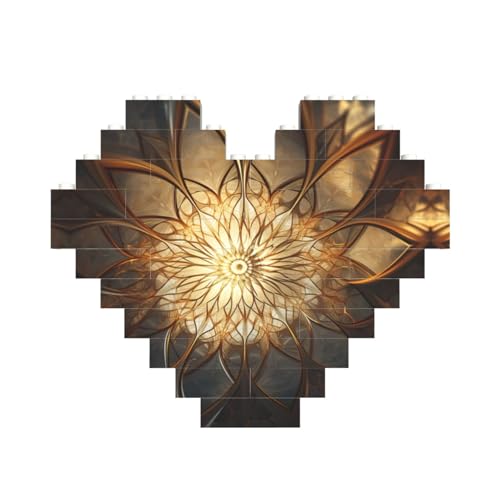 Glitzernder Musterdruck, Baustein-Puzzle, herzförmig, personalisierbar, Valentinstagsgeschenke Glitzernder Musterdruck, Baustein-Puzzle, herzförmig, personalisierbar, Valentinstagsgeschenke von ASSORT