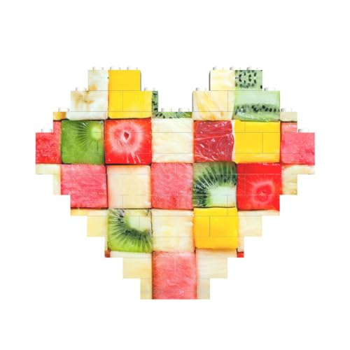 Kiwi Wassermelonen-Druck, Baustein-Puzzle, herzförmig, personalisierbar, Valentinstagsgeschenke Kiwi Wassermelonen-Druck, Baustein-Puzzle, herzförmig, personalisierbar, Valentinstagsgeschenke von ASSORT