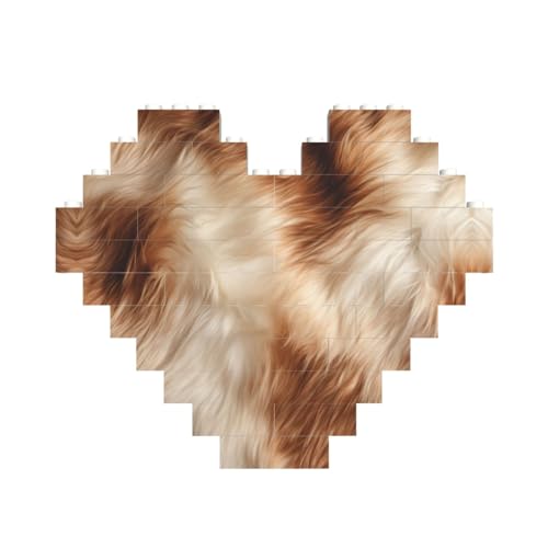 Kuhfell-Druck, Baustein-Puzzle, herzförmig, personalisierbar, Valentinstagsgeschenk Kuhfell-Druck, Baustein-Puzzle, herzförmig, personalisierbar, Valentinstagsgeschenk von ASSORT