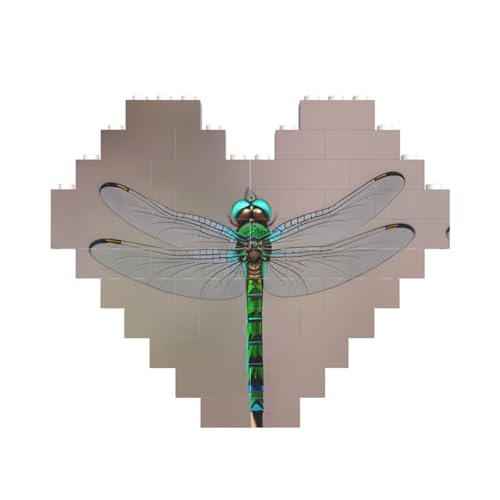 Libellen-Druck, Baustein-Puzzle, herzförmig, personalisierbar, Valentinstagsgeschenke Libellen-Druck, Baustein-Puzzle, herzförmig, personalisierbar, Valentinstagsgeschenke von ASSORT