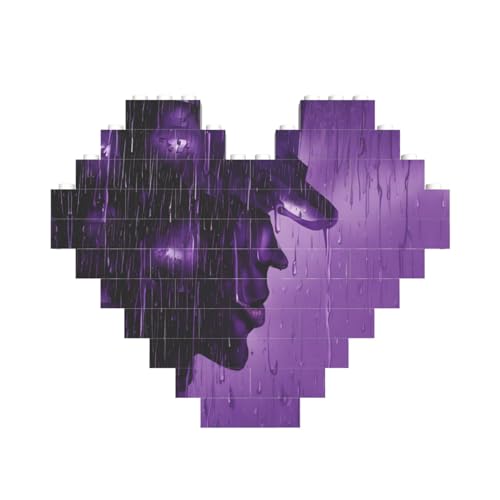 Lila Regendruck Baustein-Puzzle Herzform, personalisierbar, Valentinstagsgeschenke Lila Regendruck Baustein-Puzzle Herzform, personalisierbar, Valentinstagsgeschenke von ASSORT