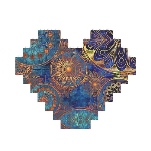 Sternenhimmel, Mandala-Druck, Baustein-Puzzle, herzförmig, personalisierbar, Valentinstagsgeschenke Sternenhimmel, Mandala-Druck, Baustein-Puzzle, herzförmig, personalisierbar, Valentinstagsgeschenke von ASSORT