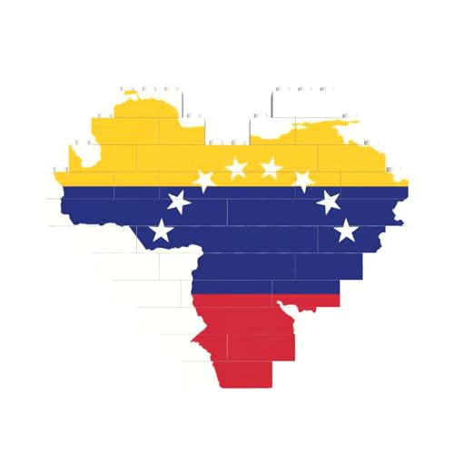Venezuela-Flaggen-Druck, Baustein-Puzzle, herzförmig, personalisierbar, Valentinstagsgeschenke Venezuela-Flaggen-Druck, Baustein-Puzzle, herzförmig, personalisierbar, Valentinstagsgeschenke von ASSORT