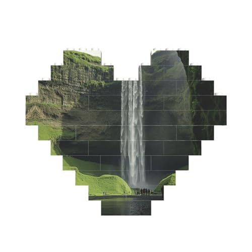 Wunderschöner Islanddruck, Baustein-Puzzle, herzförmig, personalisierbar, Valentinstagsgeschenk Wunderschöner Islanddruck, Baustein-Puzzle, herzförmig, personalisierbar, Valentinstagsgeschenk von ASSORT