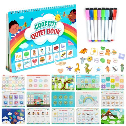 ASSRECT Montessori Quiet Book, 15 Themen Spielzeug Ruhiges Buch, Kinderspielzeug Lernspielzeug Busy Book, Montessori Sensorisches Spielzeug für Kinder ab 3-6 Jahre Geschenke ASSRECT Montessori Quiet Book, 15 Themen Spielzeug Ruhiges Buch, Kinderspielzeug Lernspielzeug Busy Book, Montessori Sensorisches Spielzeug für Kinder ab 3-6 Jahre Geschenke von ASSRECT