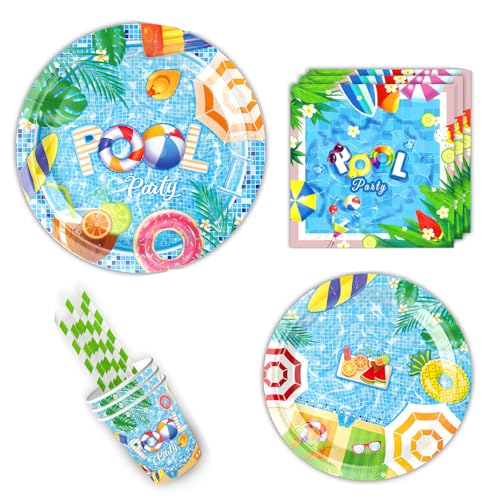 Pool party deko partygeschirr set ,60 Stück sommerparty pappteller kindergeburtstag deko ,Enthält pappteller geburtstag ,pappbecher,Strohhalme,Servietten, sommer deko für kinder geburtstag ,poolparty Pool party deko partygeschirr set ,60 Stück sommerparty pappteller kindergeburtstag deko ,Enthält pappteller geburtstag ,pappbecher,Strohhalme,Servietten, sommer deko für kinder geburtstag ,poolparty von ASSUGO