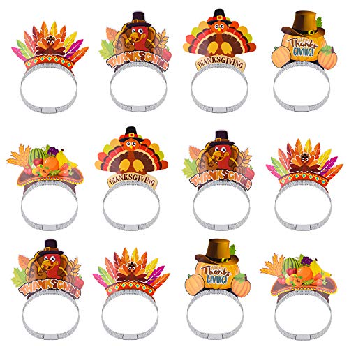 ASTARON 12-teilige Thanksgiving-Stirnbänder für Thanksgiving-Dekorationen, Thanksgiving-Truthahn-Stirnbänder für Thanksgiving-Dinner-Dekoration, Thanksgiving-Partyzubehör ASTARON 12-teilige Thanksgiving-Stirnbänder für Thanksgiving-Dekorationen, Thanksgiving-Truthahn-Stirnbänder für Thanksgiving-Dinner-Dekoration, Thanksgiving-Partyzubehör von ASTARON