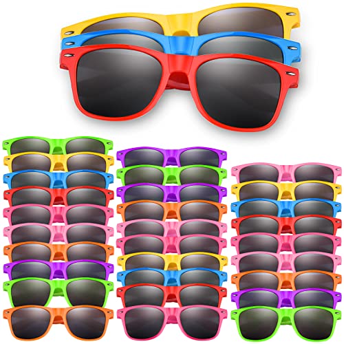 ASTARON 32 Stück Kinder Sonnenbrillen Bulk Neon Party Favors Goody Bag Fillers für Beach Wedding Party Pool Party Supplies, 8 Farben ASTARON 32 Stück Kinder Sonnenbrillen Bulk Neon Party Favors Goody Bag Fillers für Beach Wedding Party Pool Party Supplies, 8 Farben von ASTARON