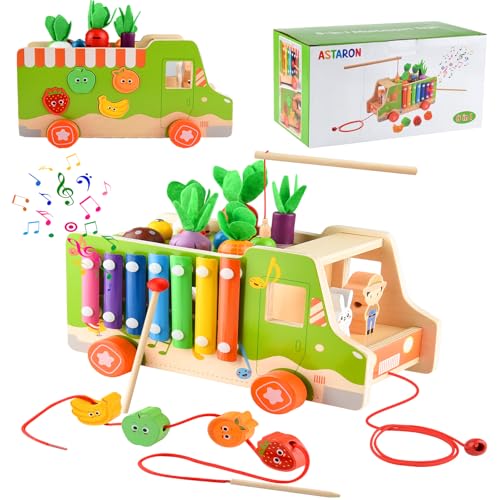 ASTARON 8 in 1 Montessori Holzspielzeug für Kleinkinder, hämmerndes Hämmerspielzeug mit Angelspiel, Xylophon, Vorschule, Lernspielzeug, Lernauto, Aktivitäten für Kleinkinder ASTARON 8 in 1 Montessori Holzspielzeug für Kleinkinder, hämmerndes Hämmerspielzeug mit Angelspiel, Xylophon, Vorschule, Lernspielzeug, Lernauto, Aktivitäten für Kleinkinder von ASTARON